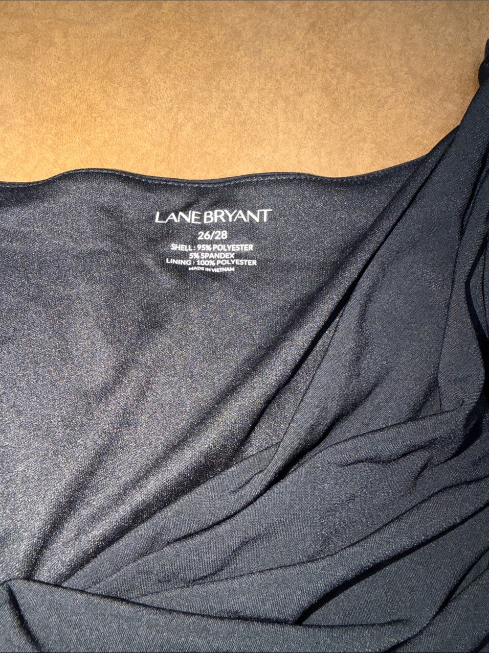 Lane Bryant Black Draped Top w/ Abstract Orange/ Black Skirt Set-See  ALL Photos - Picture 2 of 10